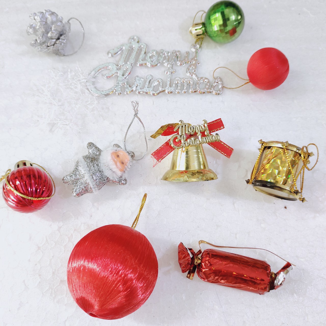 Phụ kiện trang trí noel set 10 món phụ kiện nhí e22