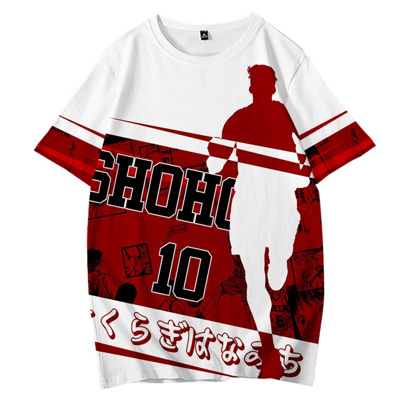 Áo Thun Tay Ngắn Dáng Rộng In Hình SLAM DUNK Thời Trang Mùa Hè Cho Nam Và Nữ