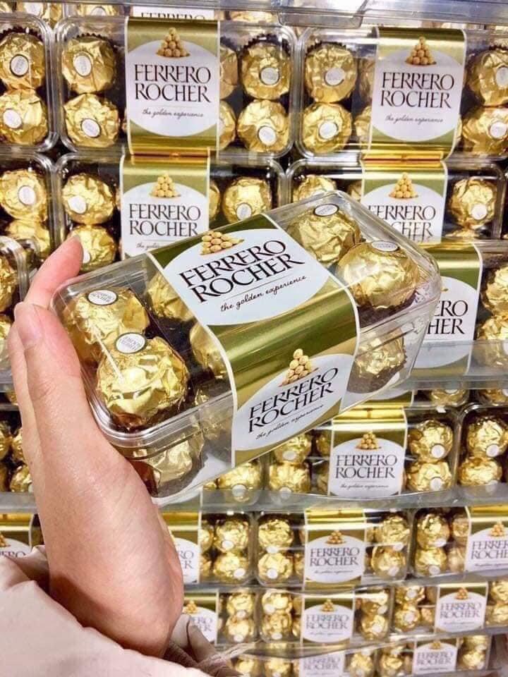 HCMKẸO SOCOLA FERRERO ROCHER Hộp 16 viên 200g