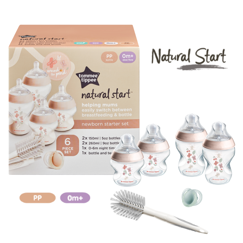 Bộ bình sữa sơ sinh Newborn ty siêu mềm tự nhiên Tommee Tippee Natural Start