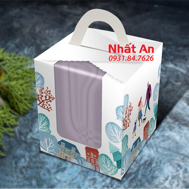 Hộp giấy đựng bánh cupcake - set 50 hộp