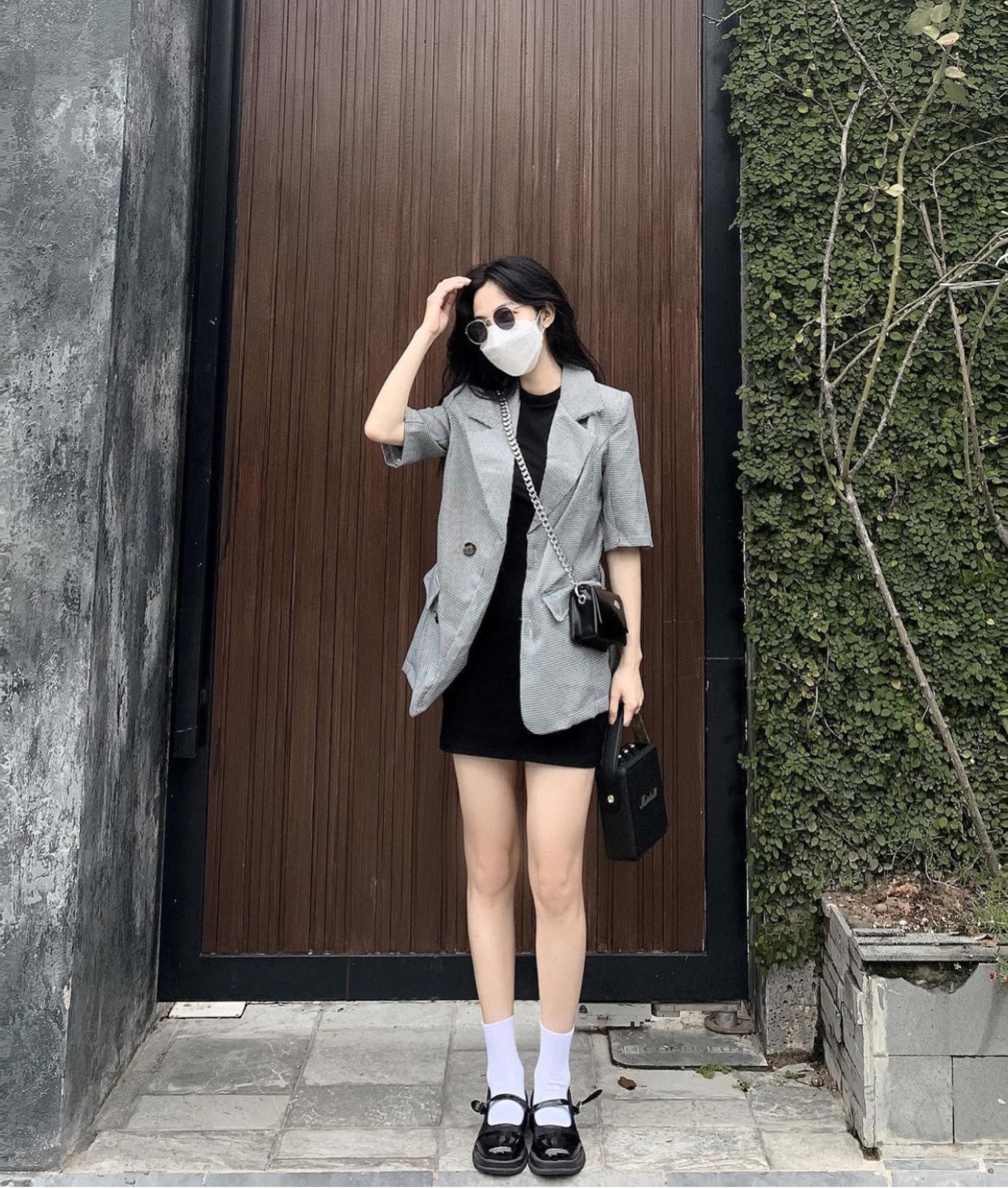 Váy body cổ tròn basic nữ thun gân mã 228