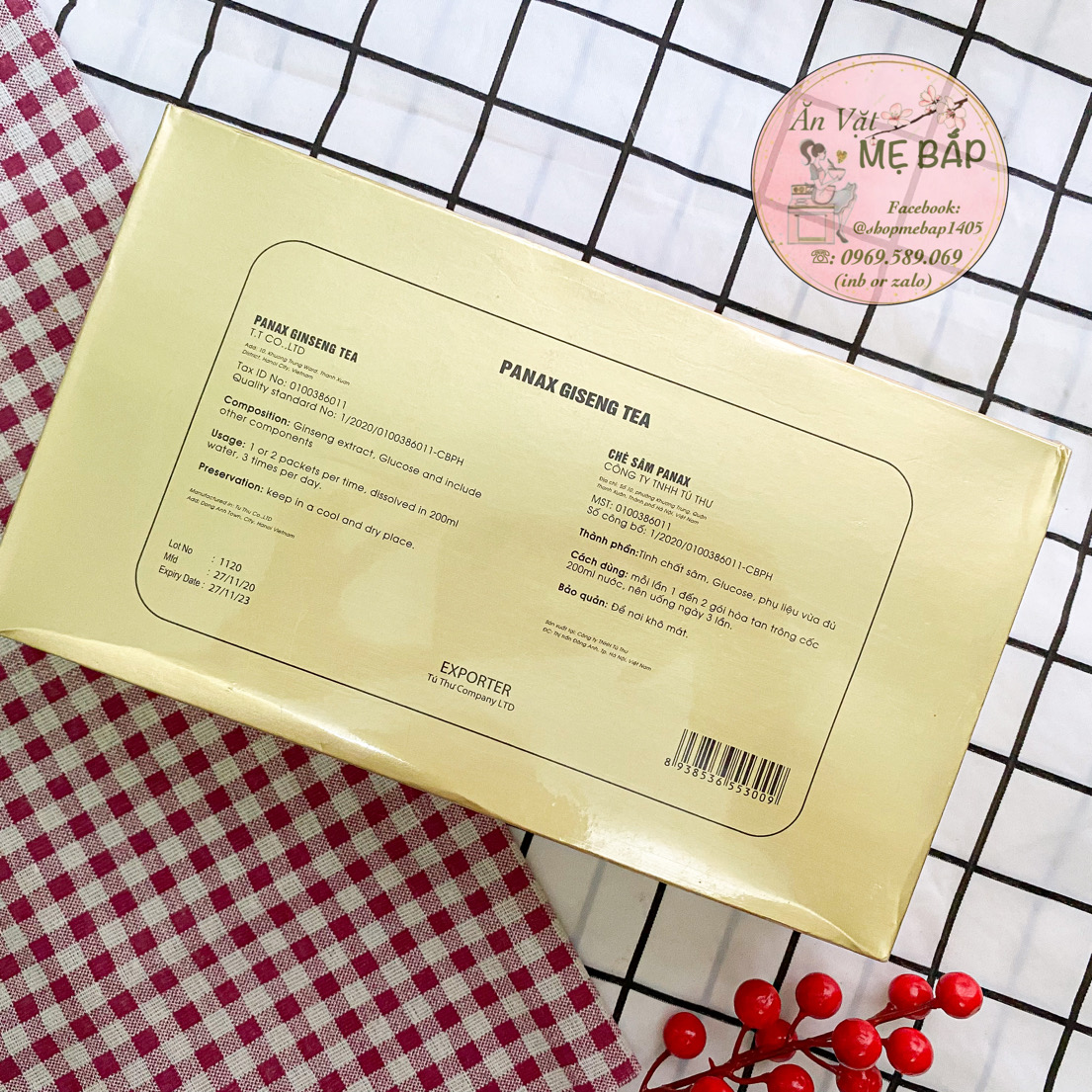 Chè Sâm Panax Ginseng Tea Việt Nam - Shop Mẹ Bắp [Date 11/2024]