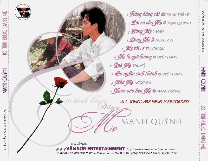 Bộ 6 đĩa cd nhạc Mạnh Quỳnh 7