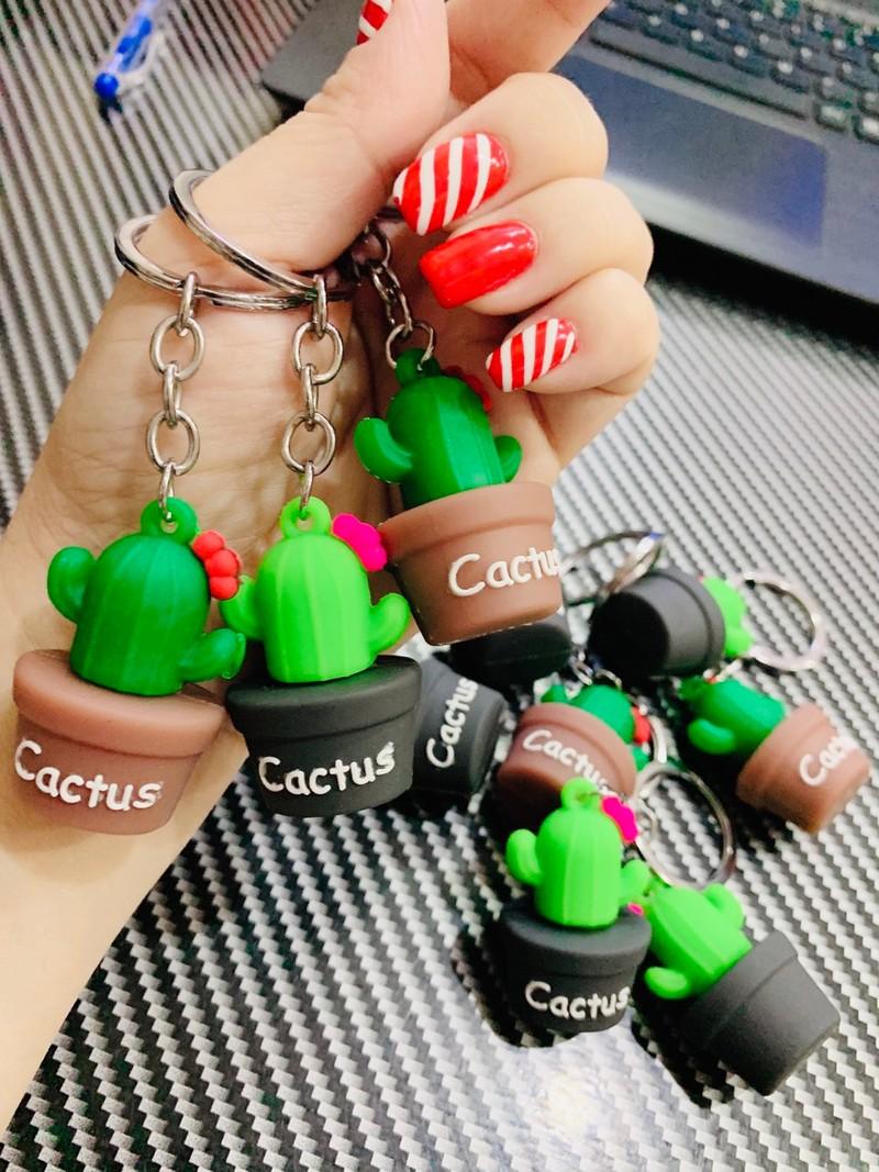 Móc Khóa Cactus Hình Xương Rồng