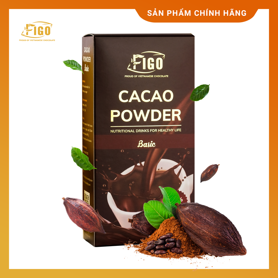 [VỊ ĐẮNG-COMBO 2 HỘP 250G] Bột cacao nguyên chất + Bột socola sữa 250g FIGO