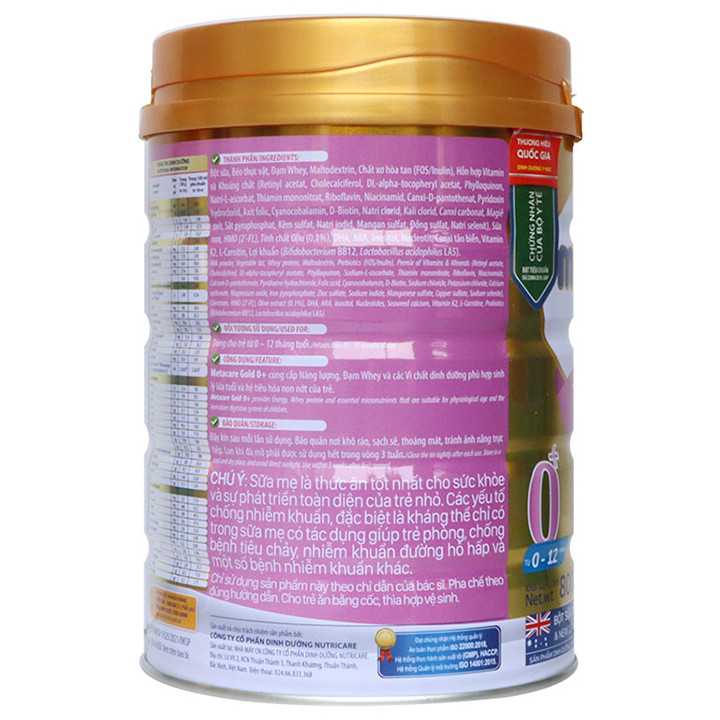 Sữa Metacare Opti 0+ 800G (0-12 tháng)