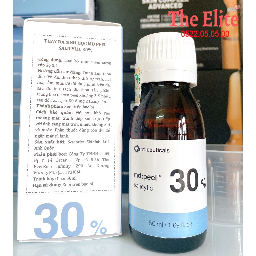 Dung dịch Peel MD: peel 30% chuyên xử lý mụn