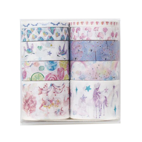 [HCM]Set 10 Cuộn băng dính Băng Keo Washi Tape Trang Trí Planner Bujo Scrapbook Nhiều Chủ Đề WST127