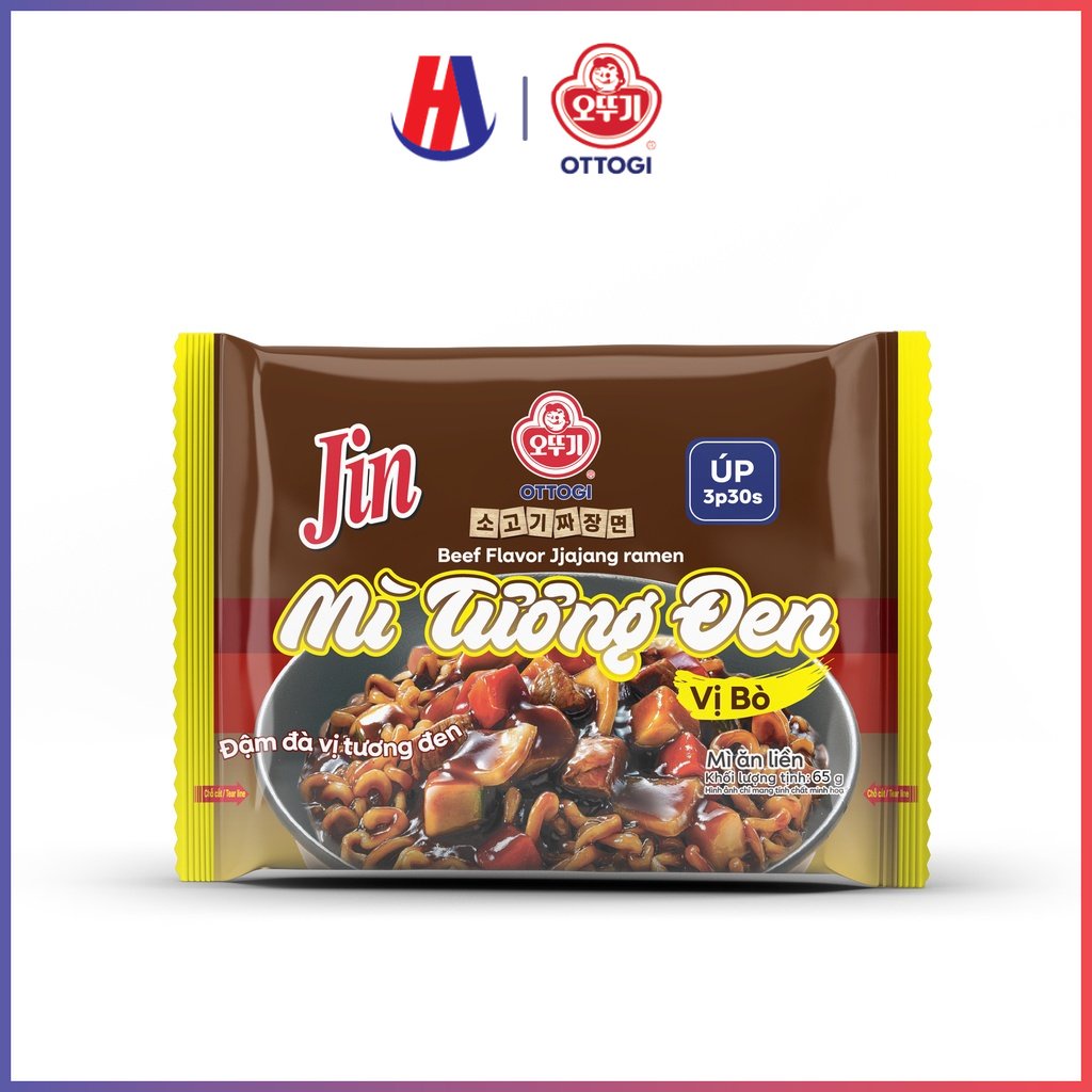 Mì ăn liền - mì tương đen vị bò ottogi 65g