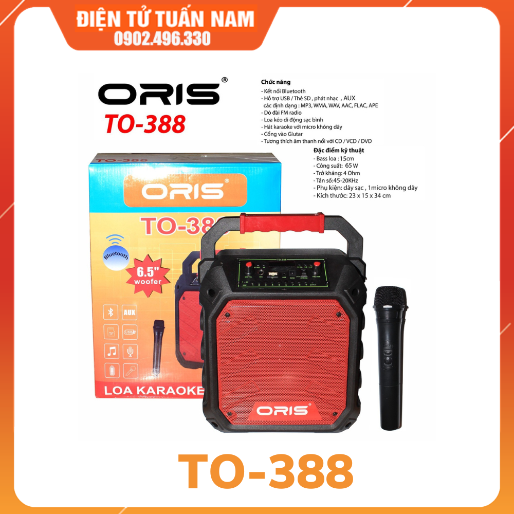 Loa karaoke di động oris to-388 new
