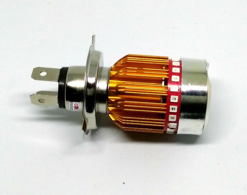 Đèn led xe máy H4 3 màu