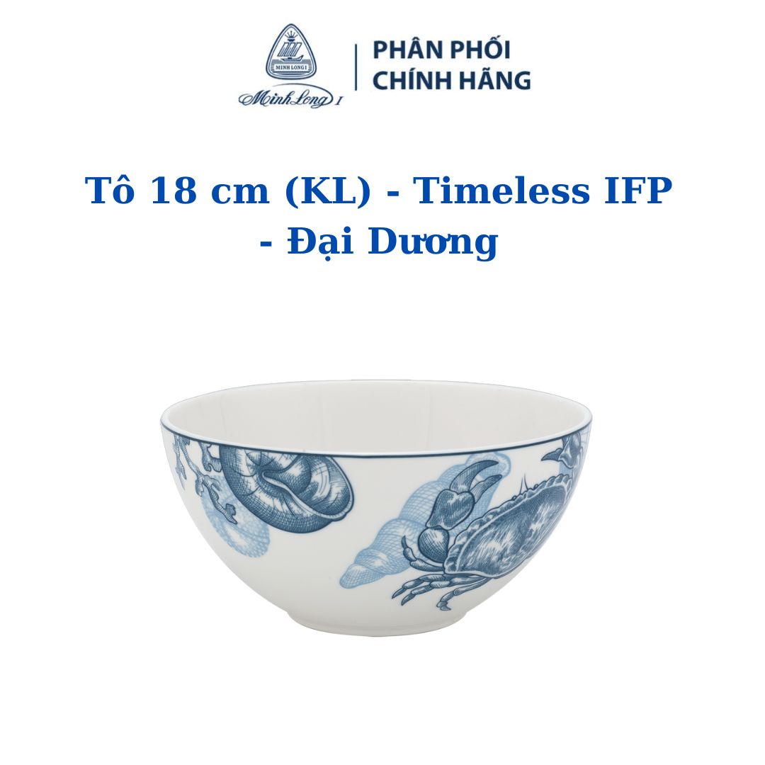 Tô 18 cm timeless ifp đại dương - gốm sứ cao cấp minh long i