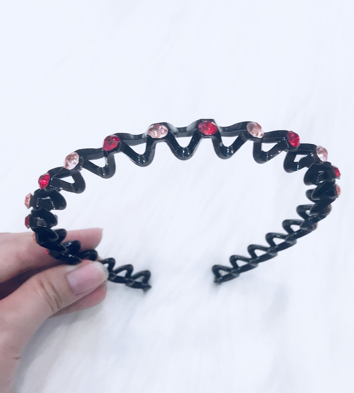 Bờm Cài Tóc Gợn Sóng Đính Đá Tạo Độ Phồng Cho Tóc - phukienteen