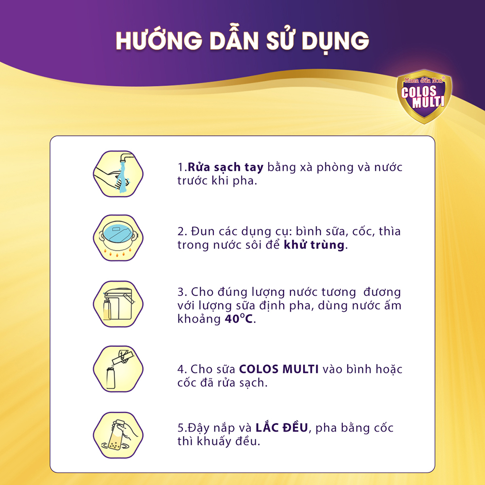 Sữa non Colosmulti Grow IQ phát triển chiều cao và trí thông minh cho trẻ hộp 2 gói x 16g