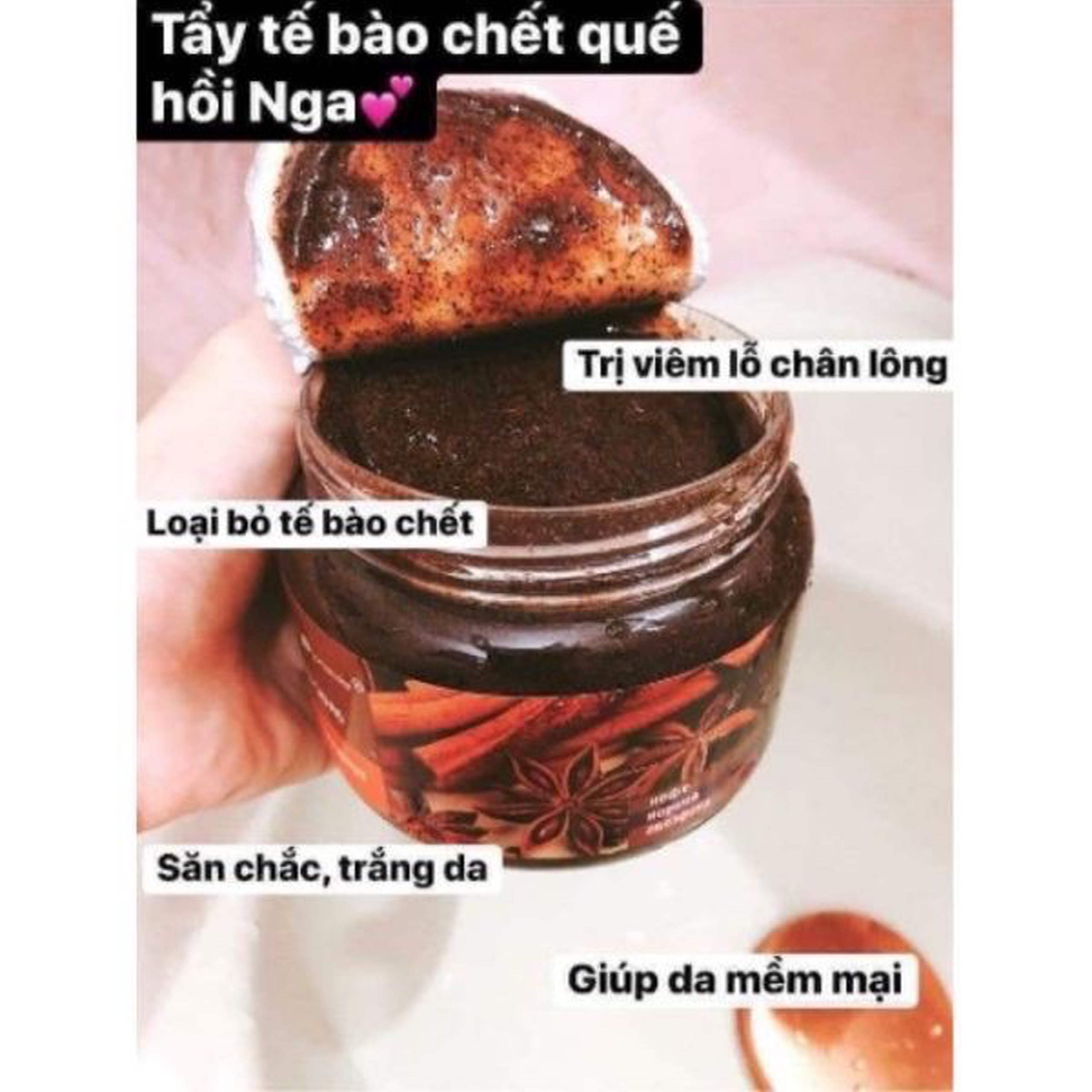 [HCM]Tẩy Tế Bào Chết Body Quế Hồi Nga