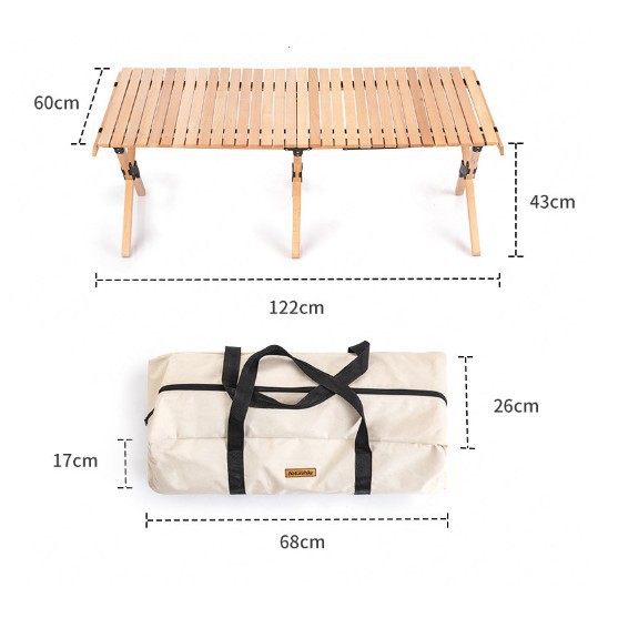 Bàn gỗ cuộn NatureHike NH19JJ009