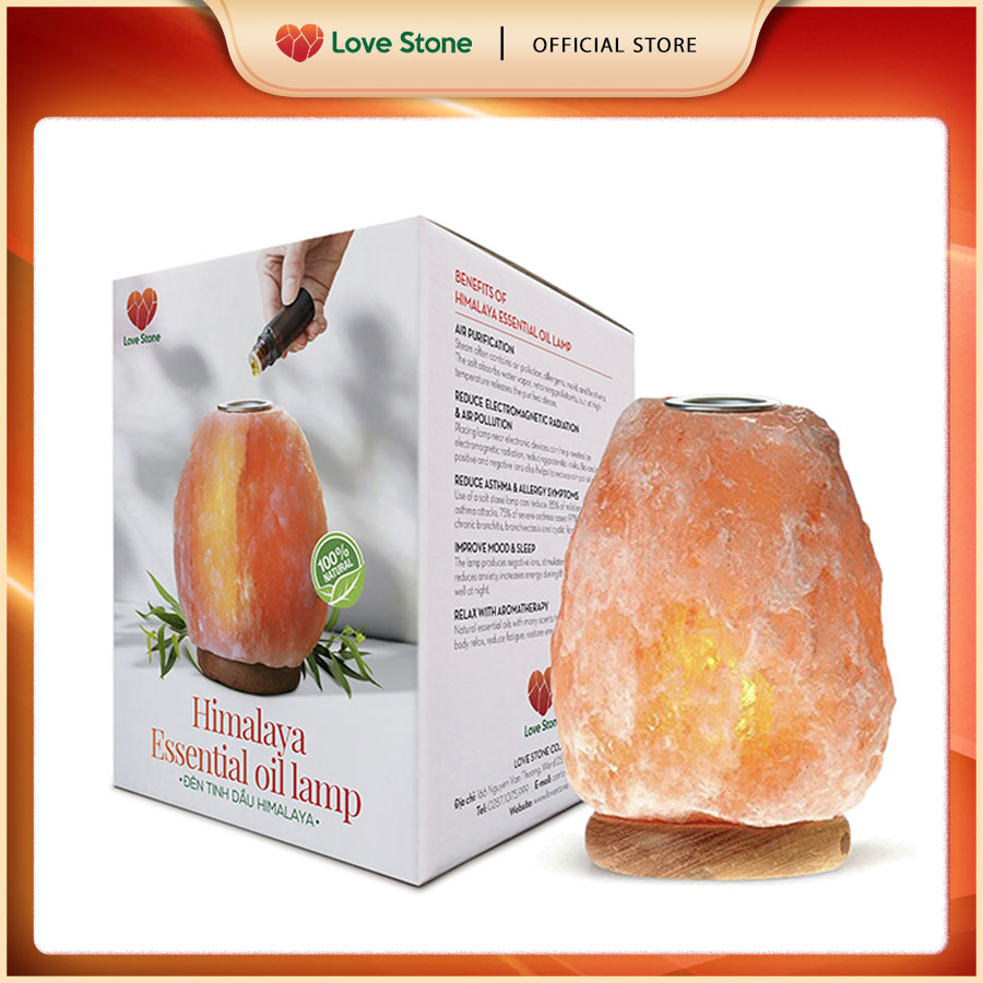 Đèn Đá Muối Xông Tinh Dầu Love Stone