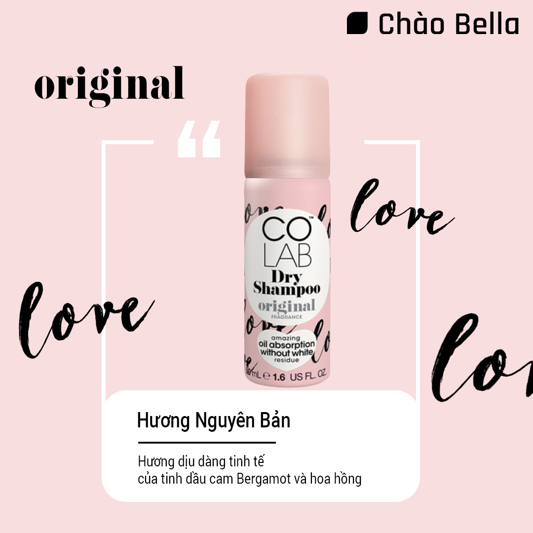 [Colab] Combo 2 Chai Dầu Gội Khô Colab mùi Original 50ml/chai