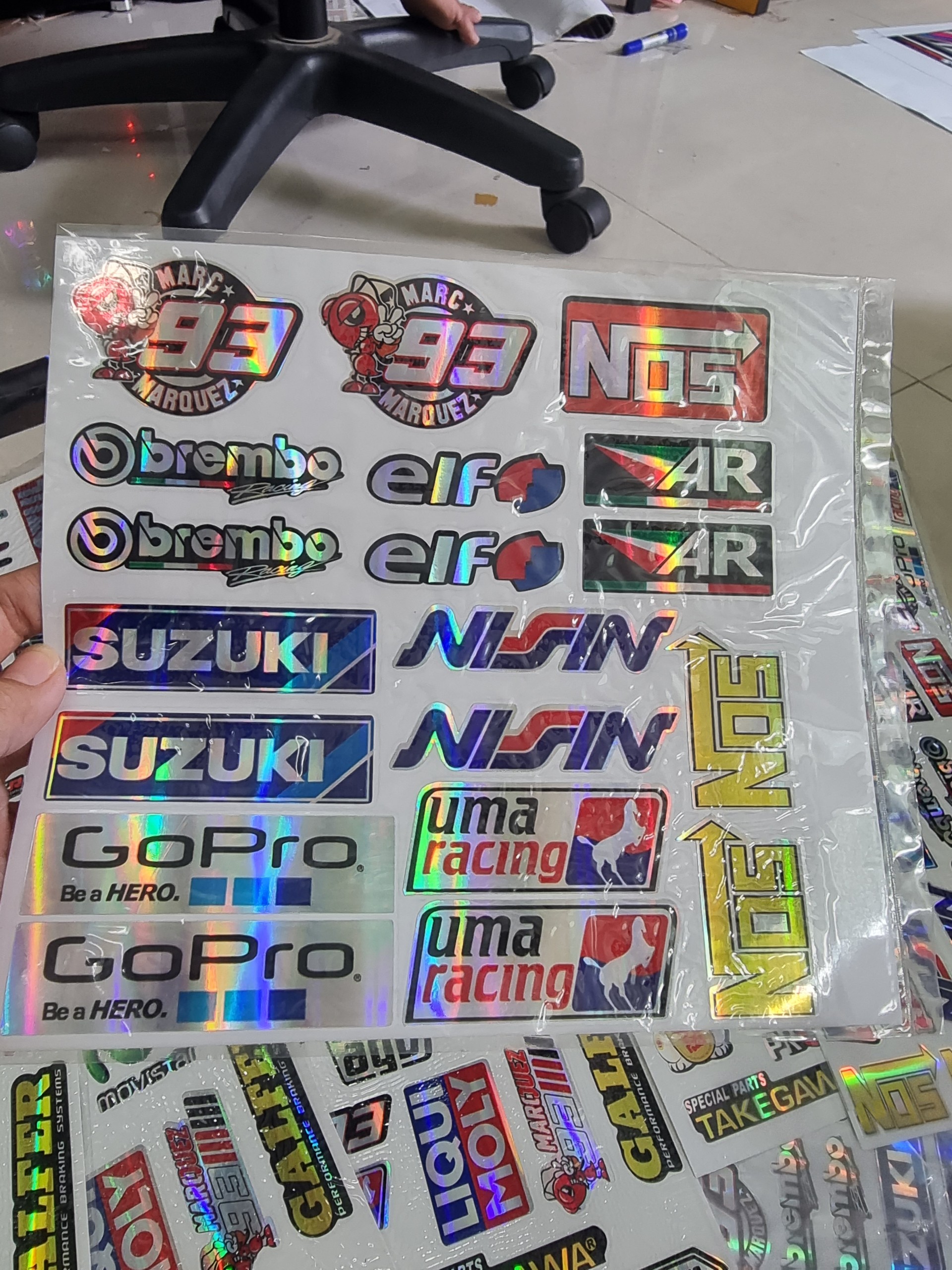 Logo sticker nhãn hiệu xe máy 7 màu trọn bộ