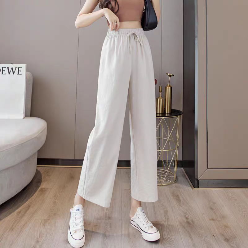 XẢ KHO Quần đũi Nhật, ống rộng, dài - Quần culottes đũi dáng dài quần ống rộng siêu Hot -Quần đũi ống rộng dáng dài lưng thun