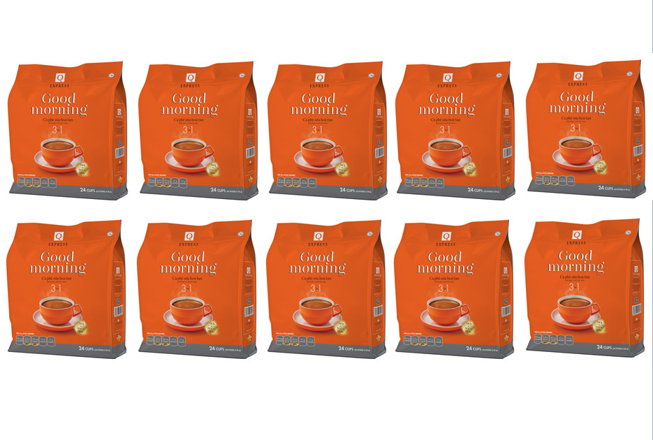 Combo 10 bịch cafe trần quang 24 gói x 20gr - ống
