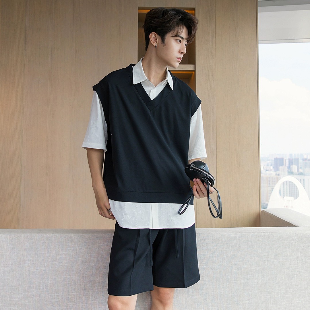 Áo gile unisex form rộng Gile Basic Tea nam nữ ulzzang