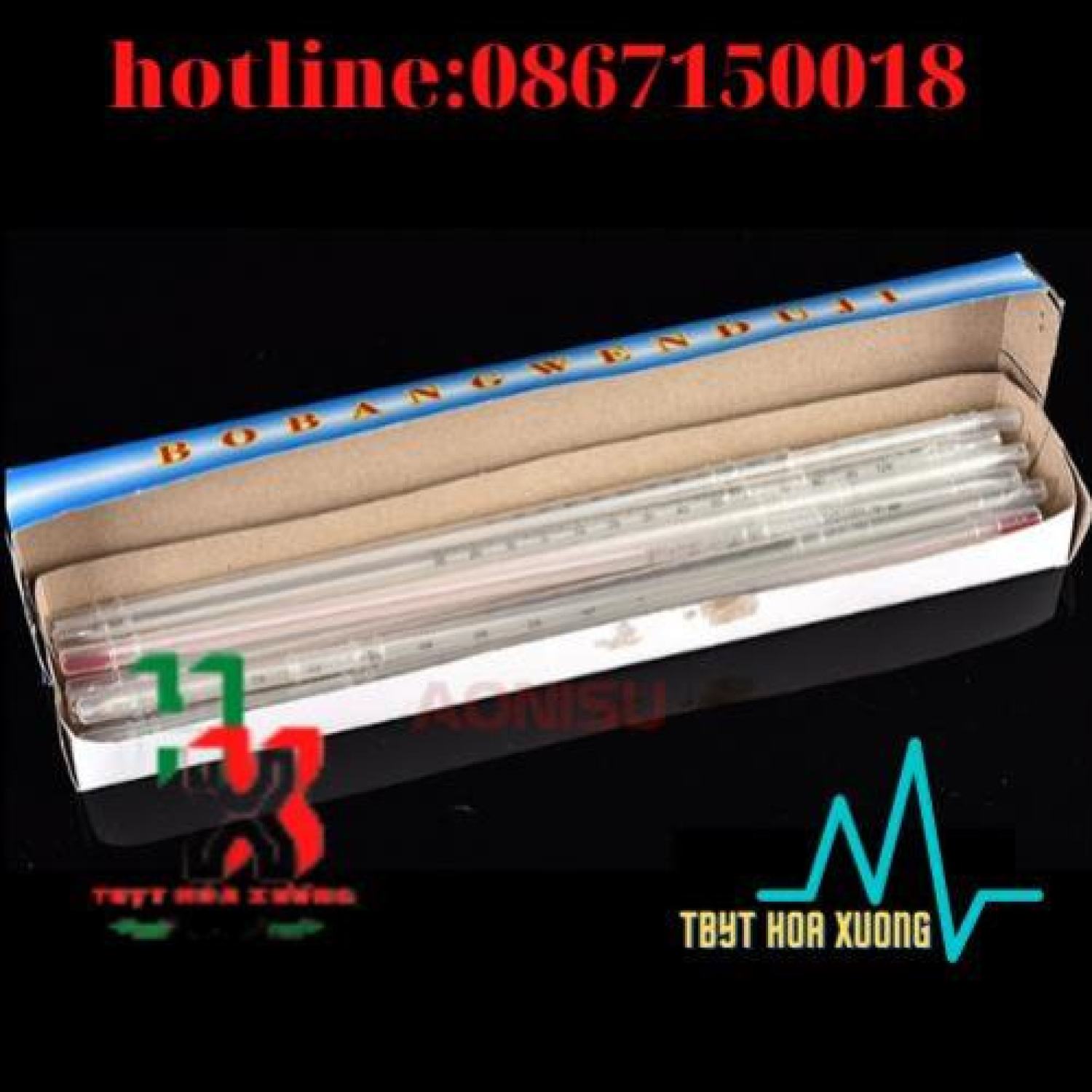 Nhiệt kế thủy ngân 200 độ - cây đo nhiệt độ nước