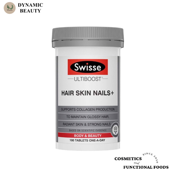 [Hàng chuẩn Úc] Viên uống bổ sung collagen Swisse hair skin nails đẹp tóc, da, móng 100 viên của Úc