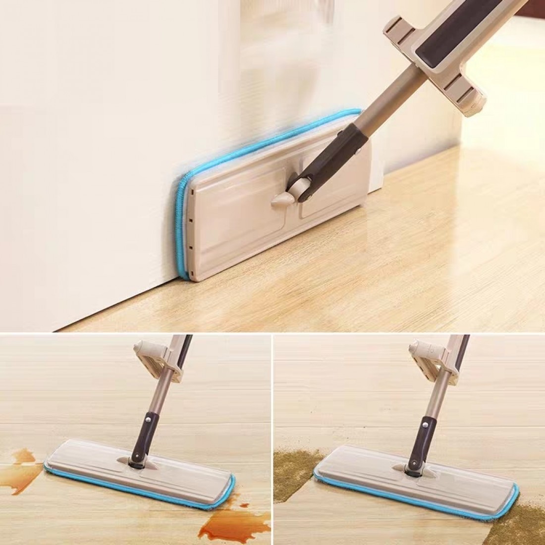 [HÀNG ĐẸP] Cây lau nhà tự vắt phẳng thông minh Spin Mop xoay 360 độ - Tặng 1 bông lau