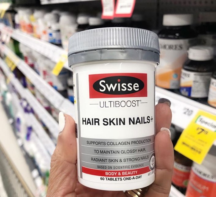 Swisse Hair Skin Nails 60 Tablets Vitamin giúp đẹp da, móng tóc