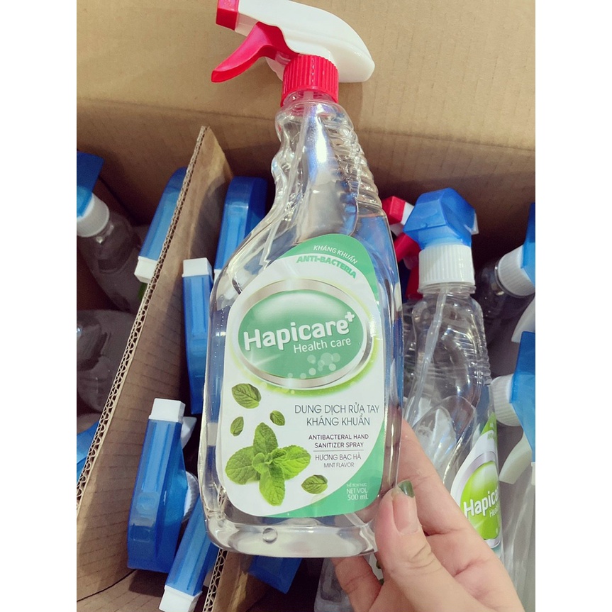 Dung Dịch Rửa tay sát khuẩn Hapical loại bình xịt 500ml