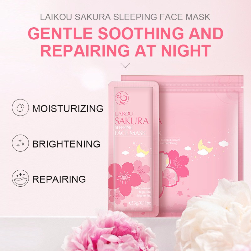 Bịch 15 gói Sleeping Mask LAIKOU Hoa Anh Đào Sakura