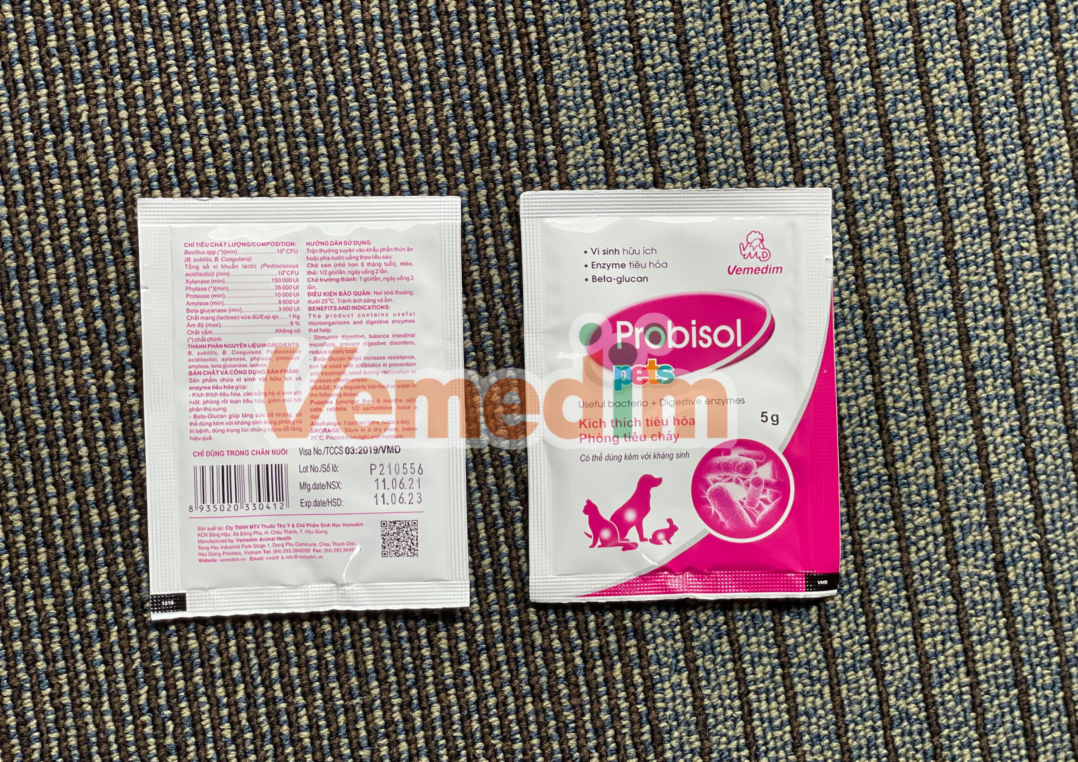 Set men tiêu hóa cho chó mèo Vemedim Probisol Pets