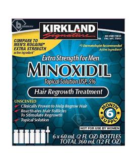 HCMHộp 6 lọ Thuốc Mọc Râu Tóc Minoxidil 5% Kirkland for Men dạng lỏng dùng thumbnail