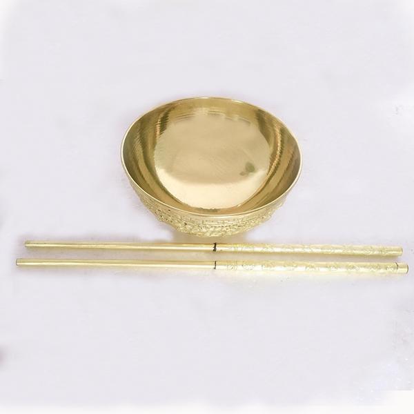 bát đũa đồng hàng đẹp đường kính 11,5cm
