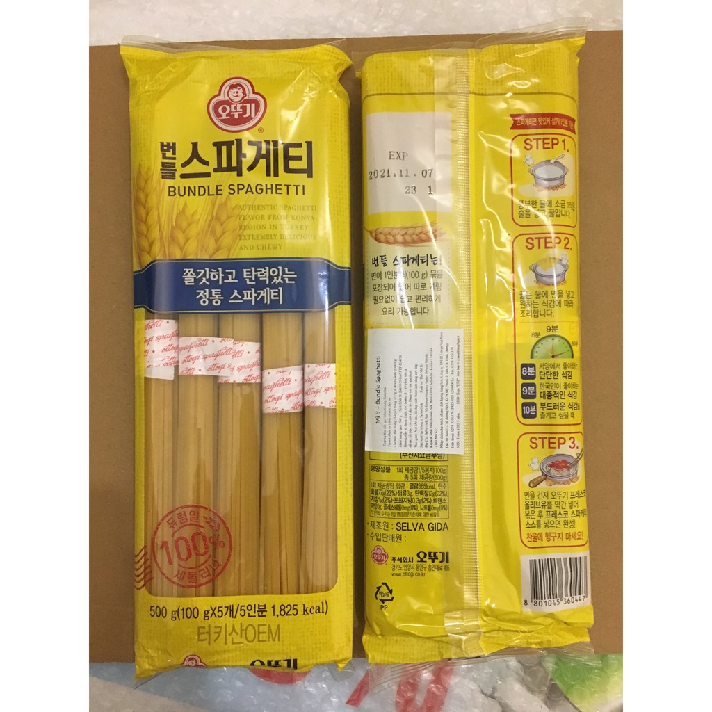 Mì ý Spaghetti Ottogi Hàn quốc gói 500g