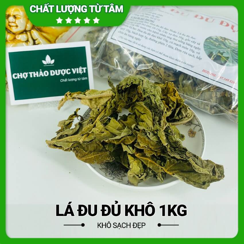 Lá Đu Đủ Đực Khô Sạch Đẹp 1kg Hỗ Trợ Điều Trị Ung Thư