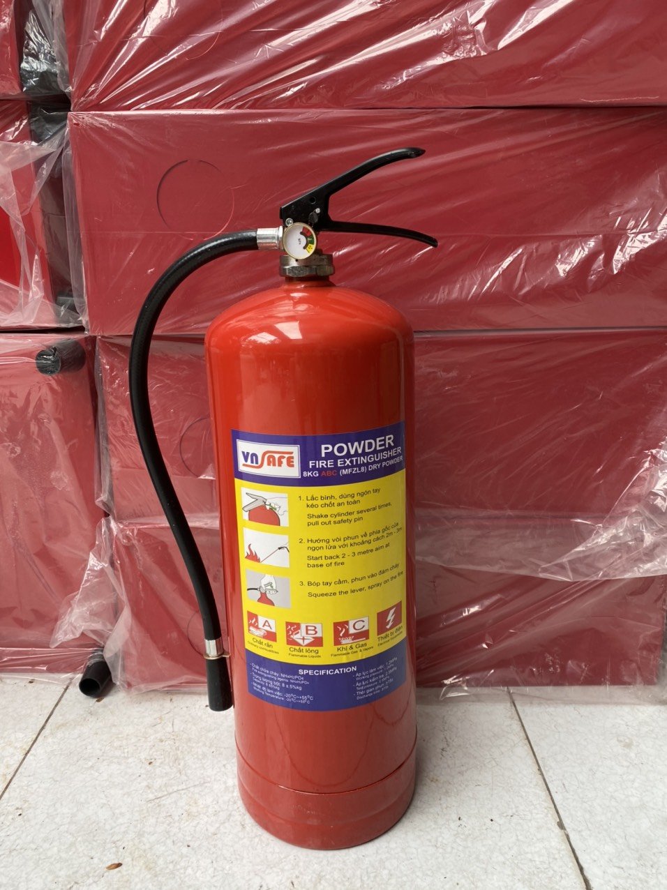 Bình chữa cháy bột 4kg ABC - Vnsafe