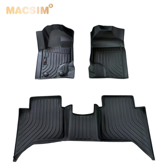 Thảm lót sàn xe ô tô mazda bt50 2012-2021 nhãn hiệu macsim chất liệu nhựa tpe cao cấp màu đen