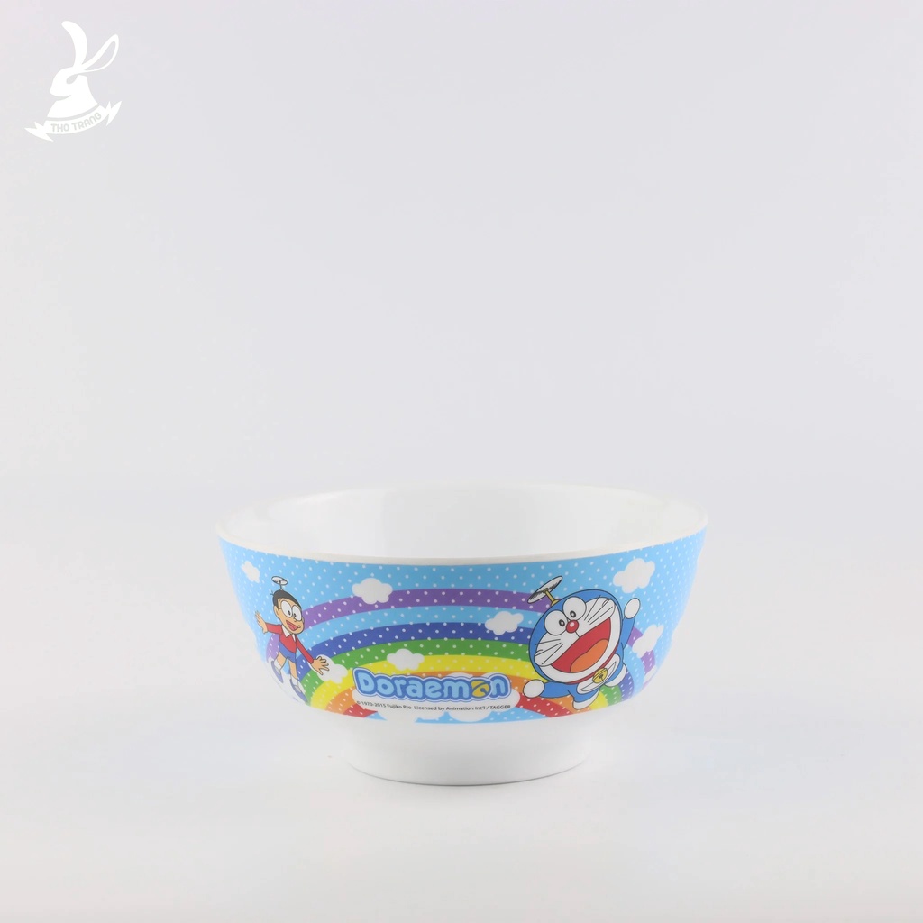 Bộ chén dĩa ăn dặm trẻ em hoa văn Doraemon Rainbow cao cấp thương hiệu Superware