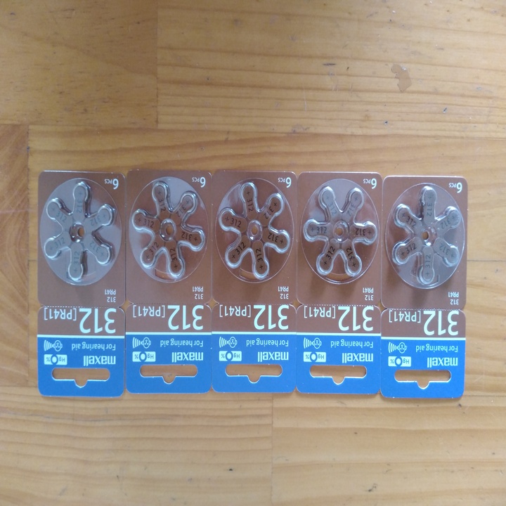 pin máy trợ thính nhét tai maxell 312