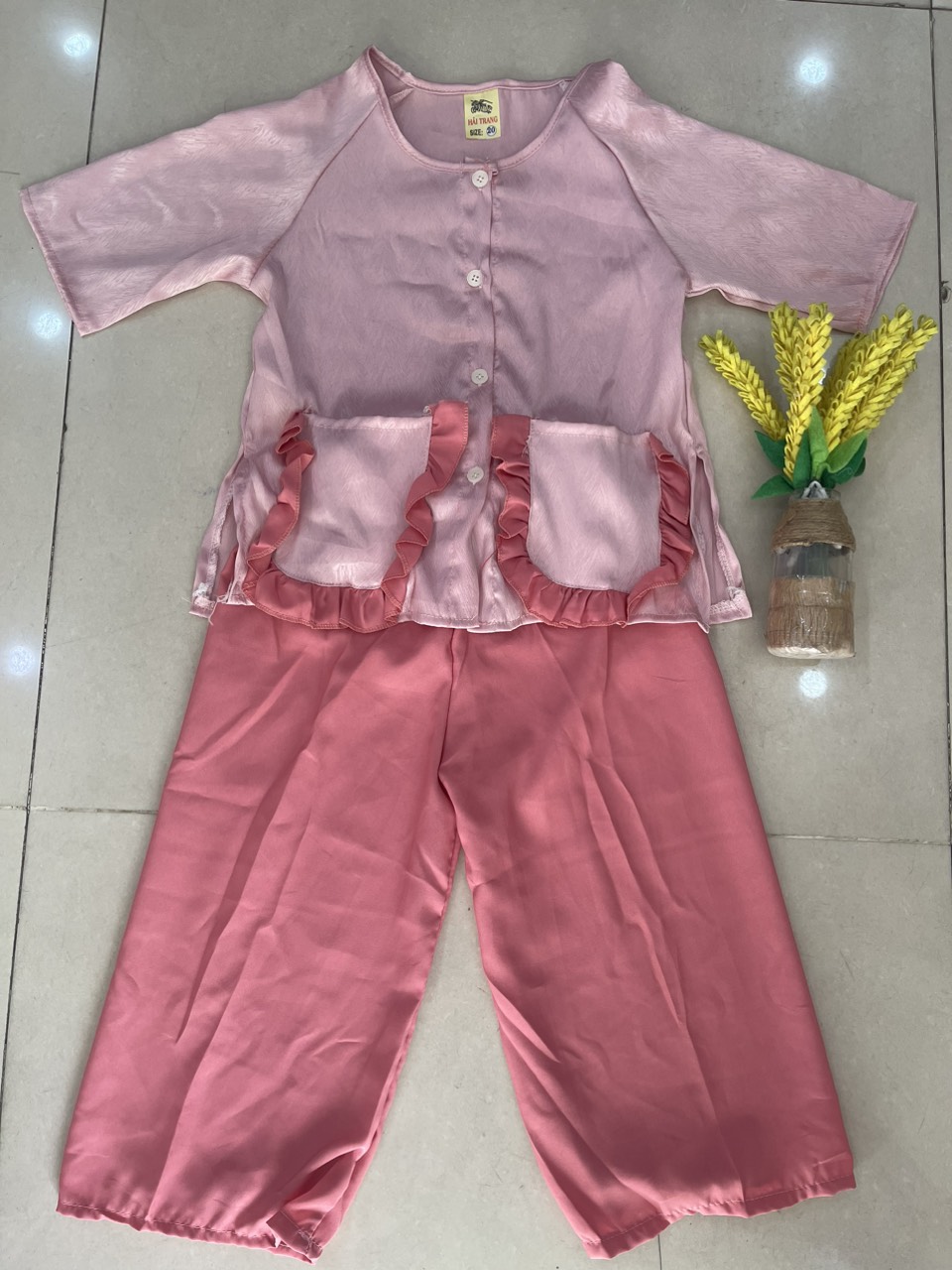  [14-22kg] Áo bà ba cách tân cho bé gái , chất vải lụa mềm mại (TT154)