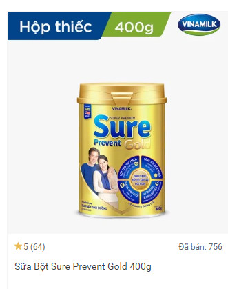 Sữa Bột Sure Prevent Gold