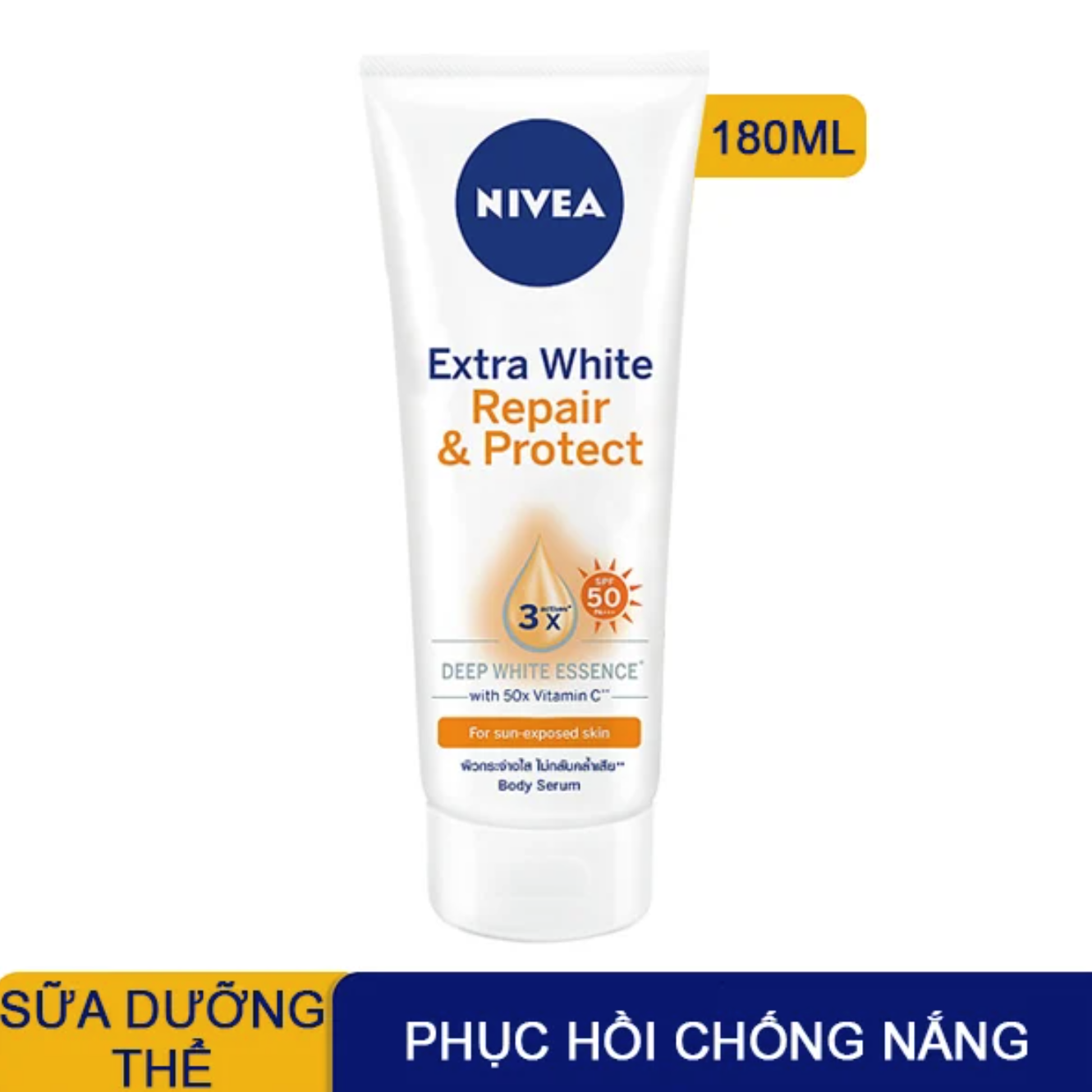 [HCM]Serum dưỡng da Nivea Extra White Repair and Protect Deep White Essence 180ml