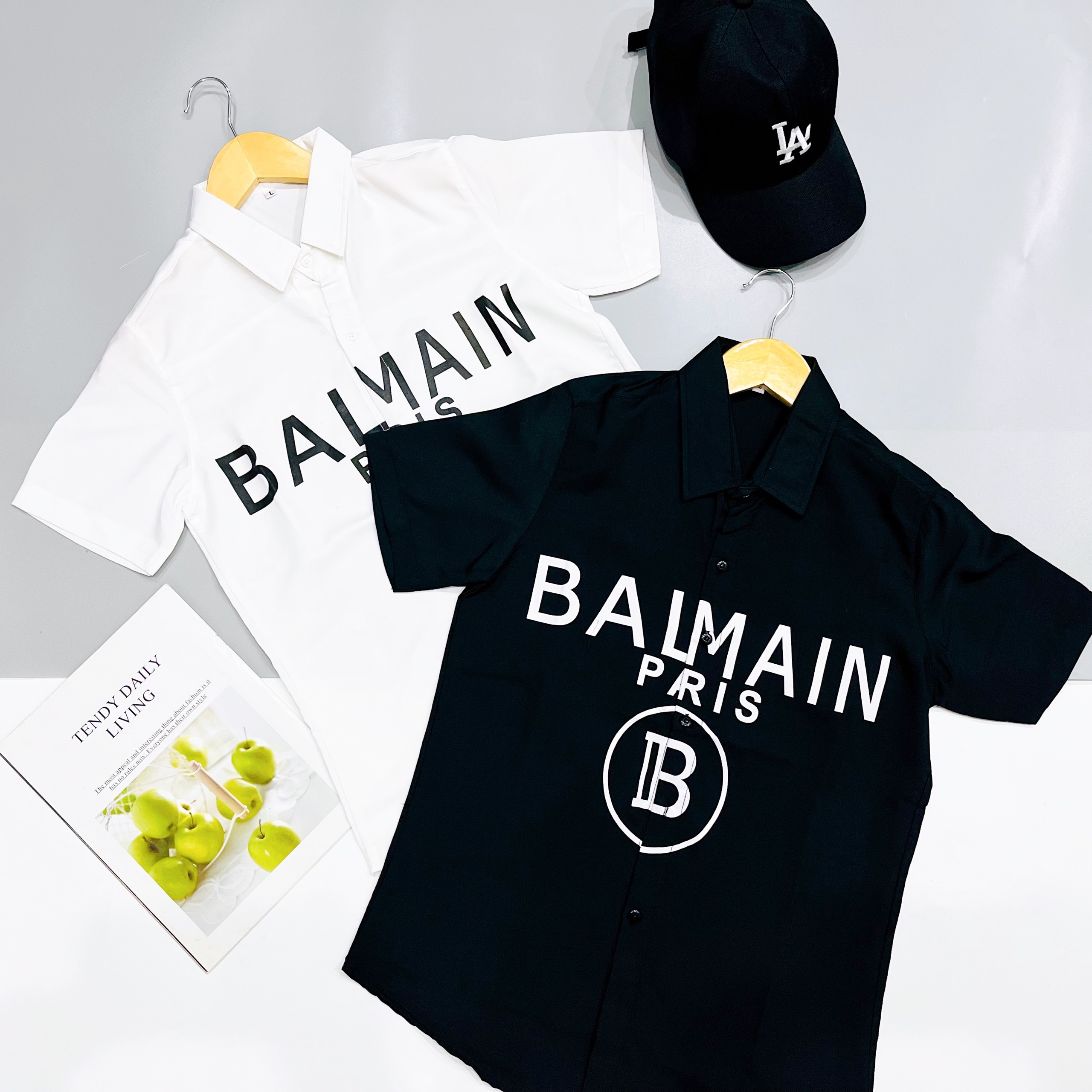 ÁO SƠ MI TAY NGẮN IN BALPAN CHẤT KATE LỤA CỰC MÁT
