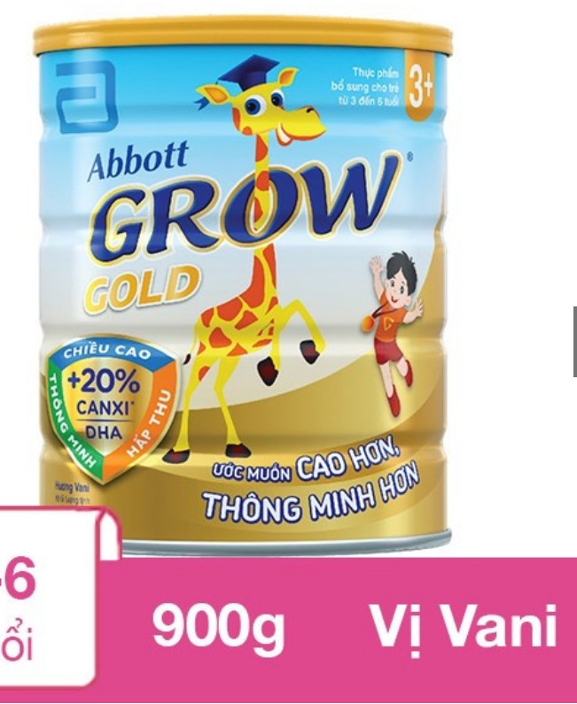 Sữa Bột Abbott Grow Gold 3+ 900g [Cho Bé Từ 3 - 6 Tuổi]