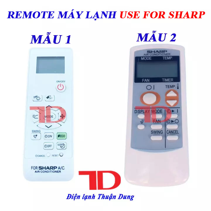 Remote điều khiển dành cho máy lạnh SHARP - Điện Lạnh Thuận Dung