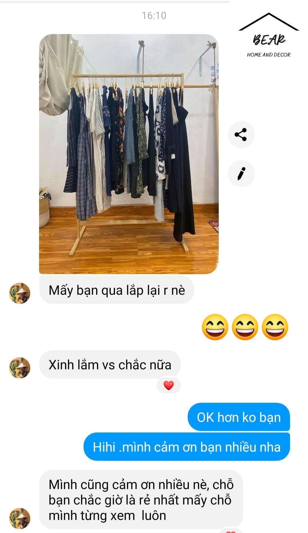 Giá Treo Quần Áo Bằng Gỗ Nội Thất Kiểu Hàn Lắp Ráp