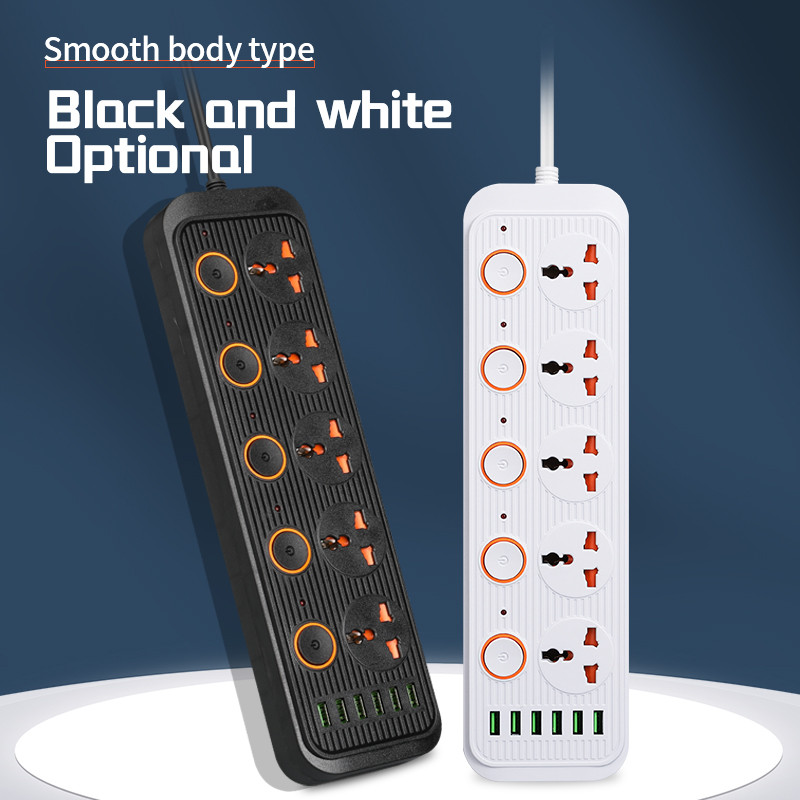 Ổ CẮM ĐIỆN ĐA NĂNG THÔNG MINH CÓ 6 CỔNG USB SẠC NHANH AN TOÀN CHỐNG GIẬT SIÊU TIỆN LỢI - Ổ CẮM ĐIỆN 3 PHÍCH CẮM 6 CỔNG USB CHỐNG CHÁY NỔ